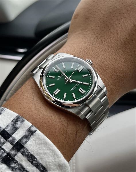 rolex op 41mm green|rolex oyster perpetual 41 price.